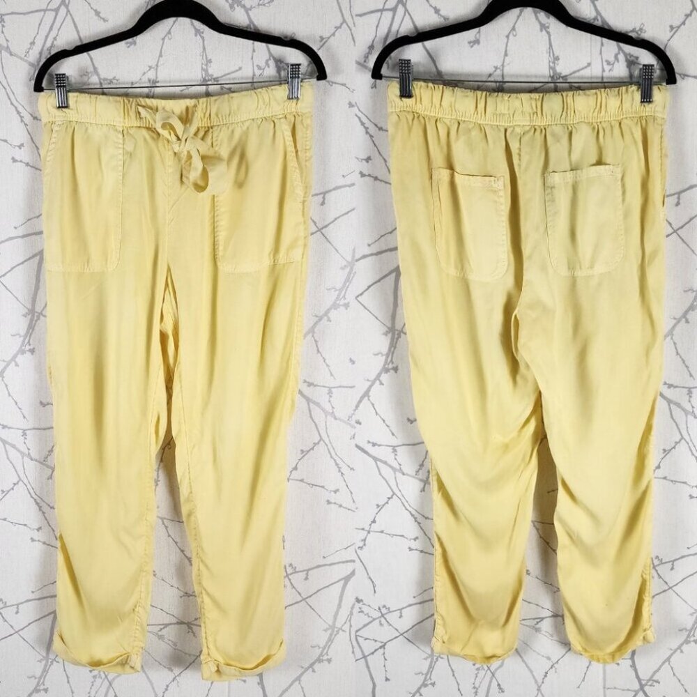 Cynthia Rowley Yellow 100% Tencel Pull On Jogger Style Pants